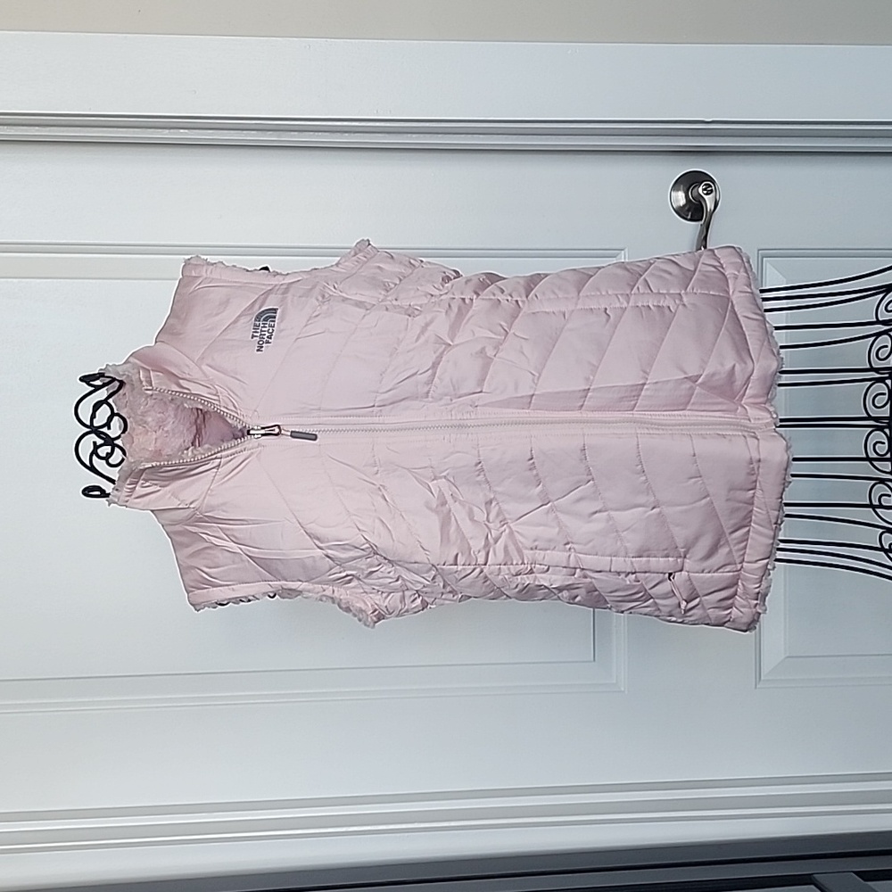 The North Face vest, pink. Reversible!